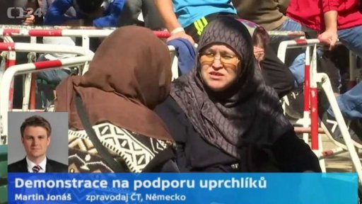 Demonstrace na podporu uprchlíků