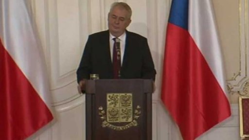 Prezident Zeman a novináři