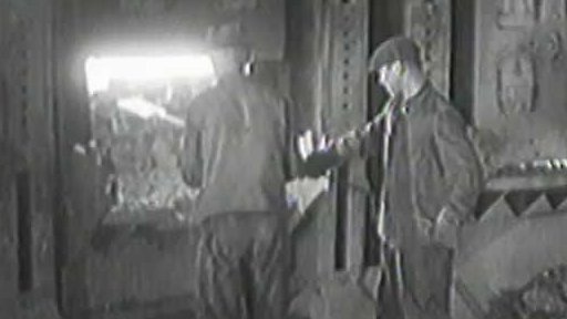 Jednodušší výměna chladicího rámu u martinské pece (1949)