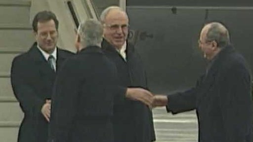 H. Kohl v Praze - podpis česko-německé deklarace (1997)