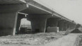 Výstavba estakády u obce Sekule (1977)