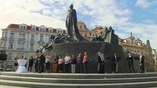 Opravený pomník mistra Jana Husa