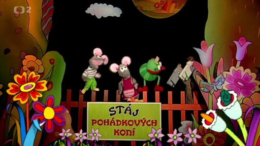 Tryský a Tryskáček oslavují písněmi dnešní den koní, Mufovi se to nelíbí.