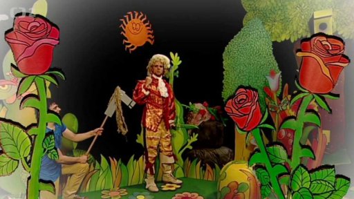 Mufikanti, Filip, Tomáš a Muf zpívají píseň: “Když si tě dívko představím“.