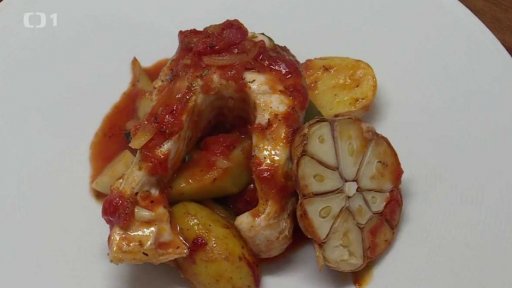 Podkovy ze štiky pečené v zelenině