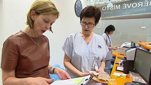 Odběr krve v nákupním centru