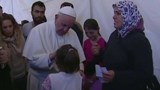 Papež František navštívil Lesbos