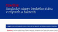 ČR a Czechia