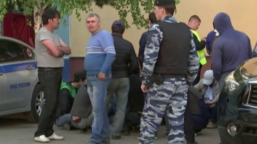 Násilí na hřbitově u Moskvy