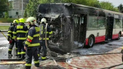 Požár autobusu