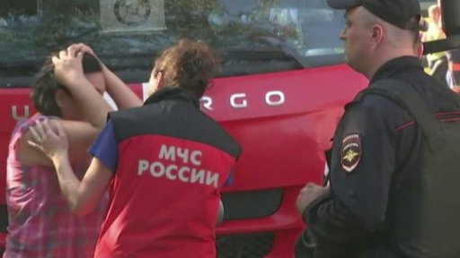 Požár skladu v Moskvě