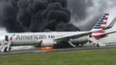 Požár letadla na letišti v Chicagu
