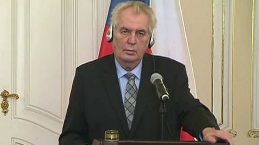 Pražské setkání prezidentů Zemana a Hollanda