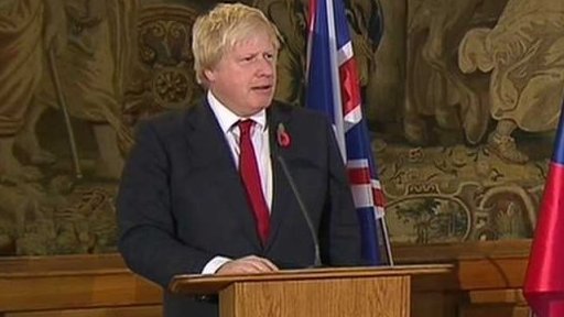 Britský ministr Johnson v Praze