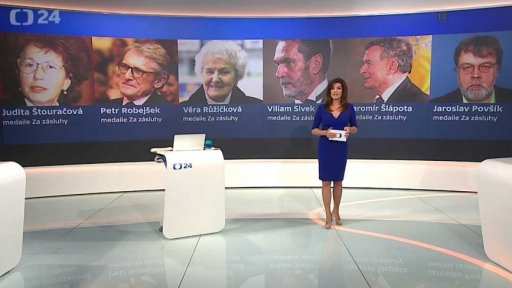 Prezident Zeman udělil státní vyznamenání - vyznamenané osoby + rozhovor a Hyde park