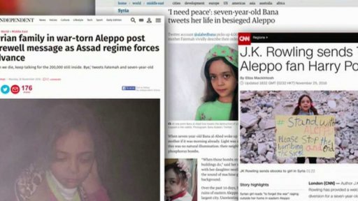 Twitterový účet Bany Alabed