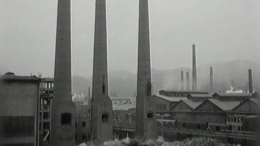 Odstřel komínů v hrudkovně (1968)