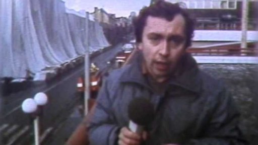 Odstřel starých domů ve Fučíkově ulici v Ústí nad Labem (1987)