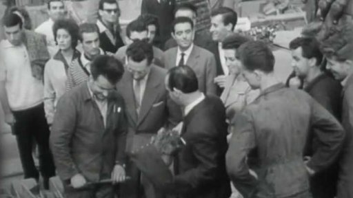 Sicilský soubor navštívil strojírny v Uherském Brodě (1961)