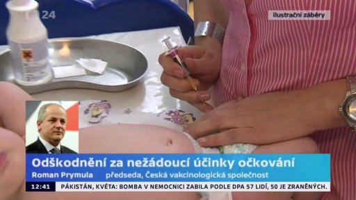 Studio ČT24: Odškodnění za nežádoucí účinky při očkování (8. srpna 2016)
