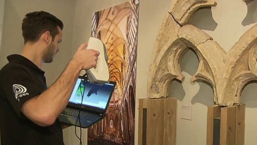 Ukázky stavitelství z dob Karla IV. vytištěné ve 3D