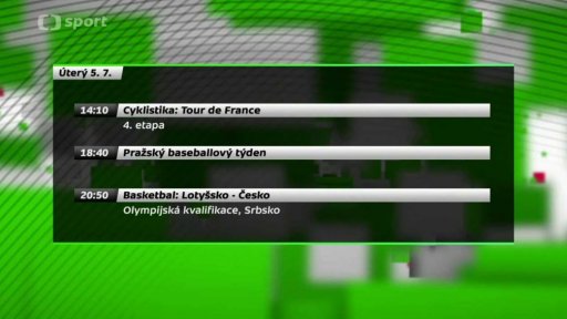 7 dní na ČT sport