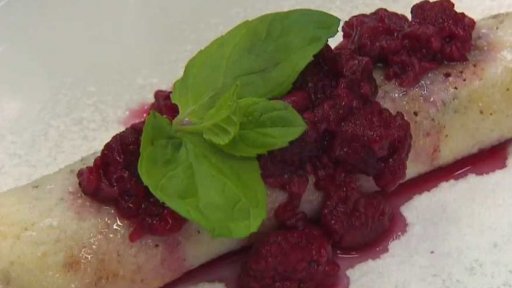 Palačinka s malinami