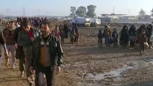 Útěk civilistů z Mosulu