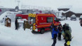 Pád laviny na sjezdovku v Tignes