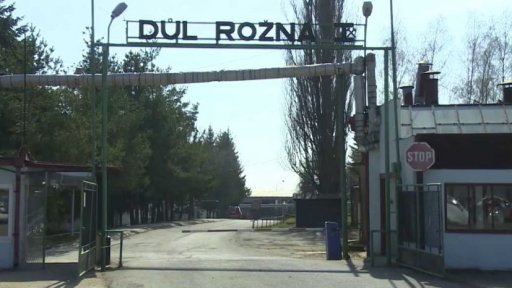 Poslední vozík vytěženého uranu z dolu Rožná