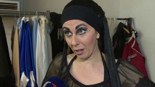 Trubadúr v krumlovském zámeckém parku