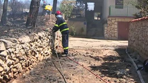 Požáry na chorvatském pobřeží