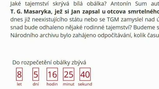 Střežená obálka T. G. Masaryka