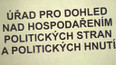 Pokuta od Úřadu pro dohled nad hospodařením politických stran