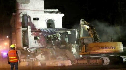 Zbouraný dům v Šanghaji