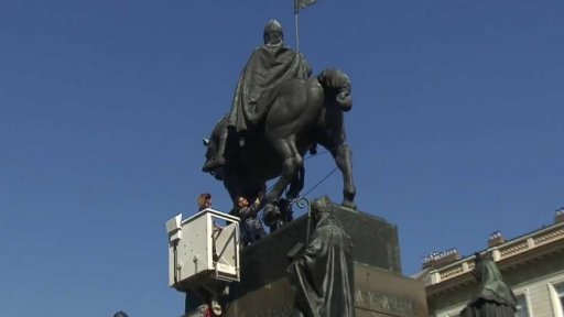Oprava sochy sv. Václava