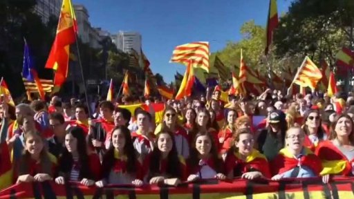 Demonstrace v Barceloně