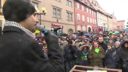 Protest za odvolaného starostu v Chebu