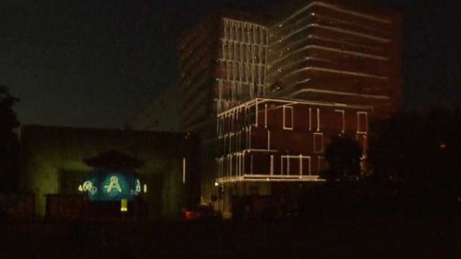 Světelná show v pražských Dejvicích