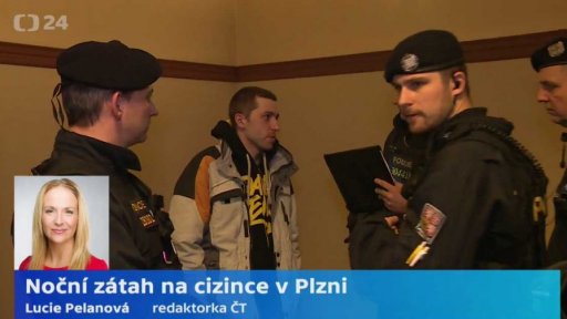 Noční zátah na cizince v Plzni