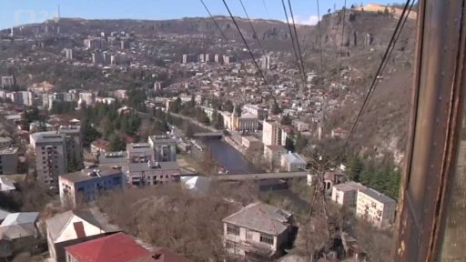 Síť lanovek v gruzínské Čiatuře