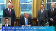První krky prezidenta Trumpa v úřadu