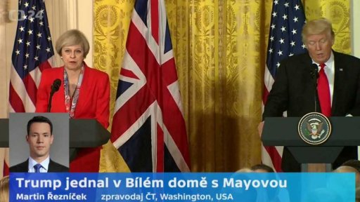 Trump jednal v Bílém domě s Mayovou