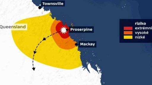 Austrálie: řádění cyklonu Debbie