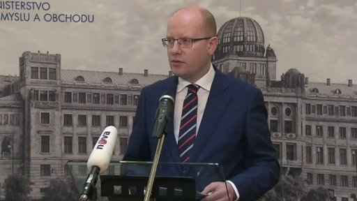 Premiér Sobotka převzal řízení MPO