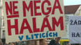 Protest proti výstavbě výrobních hal a skladů