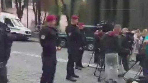 Výbuch v centru Kyjeva