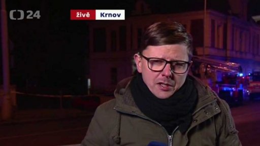 Požár bývalé textilní továrny v Krnově