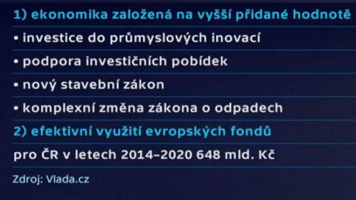 Agenda pro novou vládu