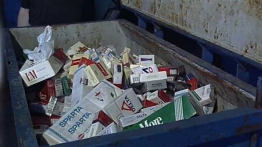 Likvidace zabavených cigaret (1997)